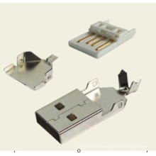 Male Solder Drei-Stück Anzüge USB 2.0 Steckverbinder